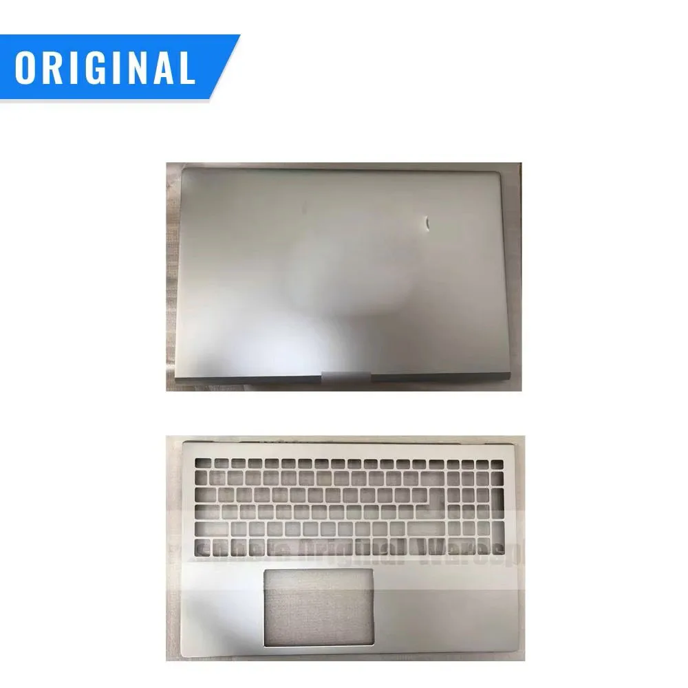 

Новая оригинальная задняя крышка ЖК-дисплея с упором для рук для Dell Inspiron 5501, верхняя верхняя петля корпуса 06XCC3 0MCWHY, серебристая