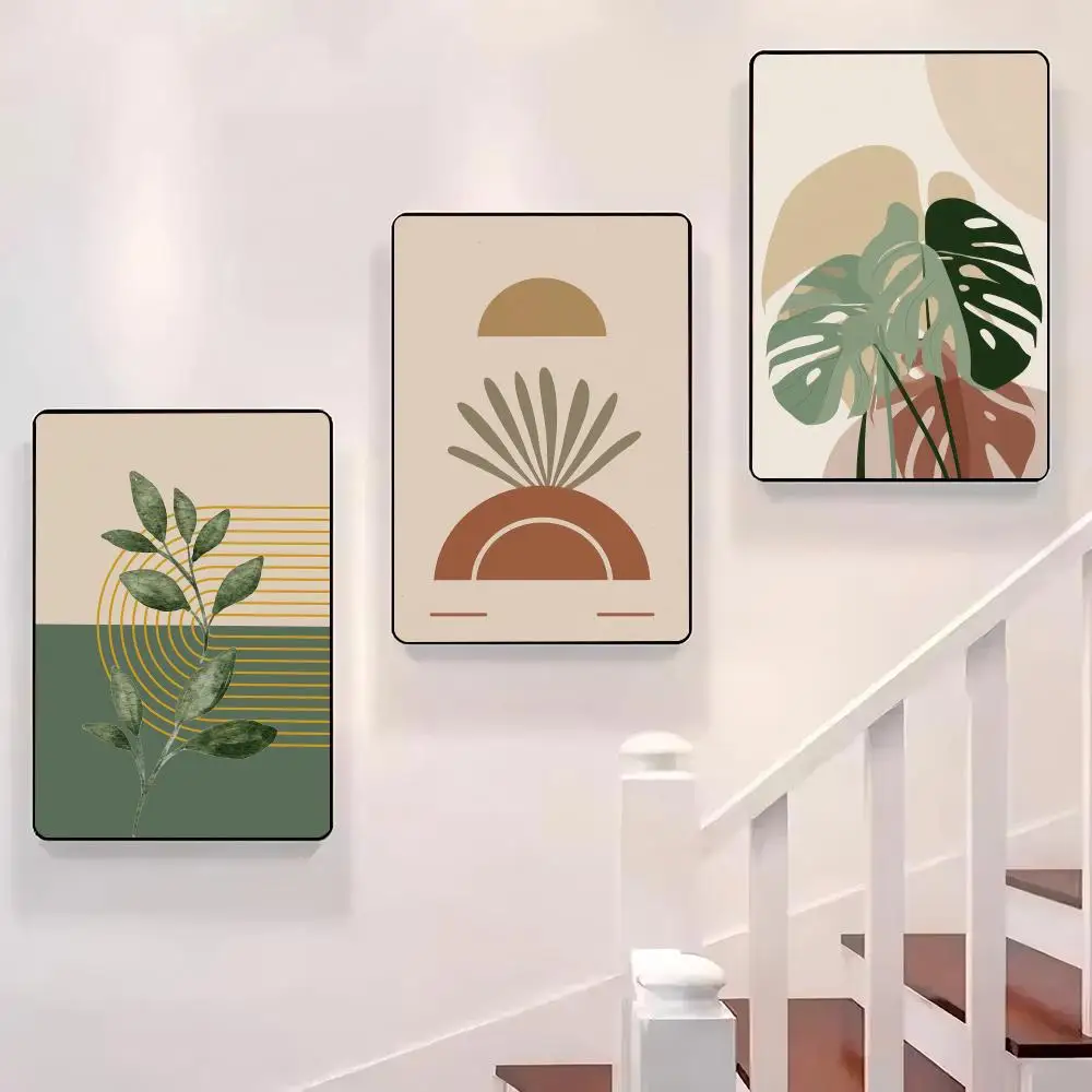 

Boho Sage Green Plants Poster Sticky Wall Waterproof Home Living Room Bedroom Bar Aesthetic Decoration Perfect Gift