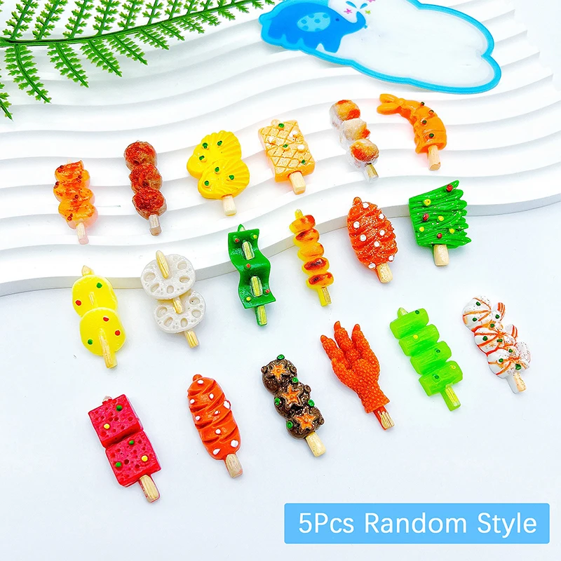 

5 шт. 1:12 кукольный домик миниатюрный барбекю на шашлык мясо выпечка куриные ножки креветки еда игровая модель кухонный декор игрушка