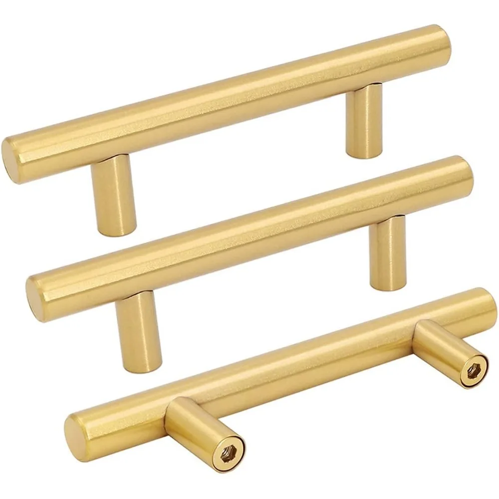 500 Pack Gold Cabinet Handles Brushed Brass Drawer Pulls Gold Cabinet Pulls 3 inch Kitchen Cabinet Bathroom Bedroom Furniture