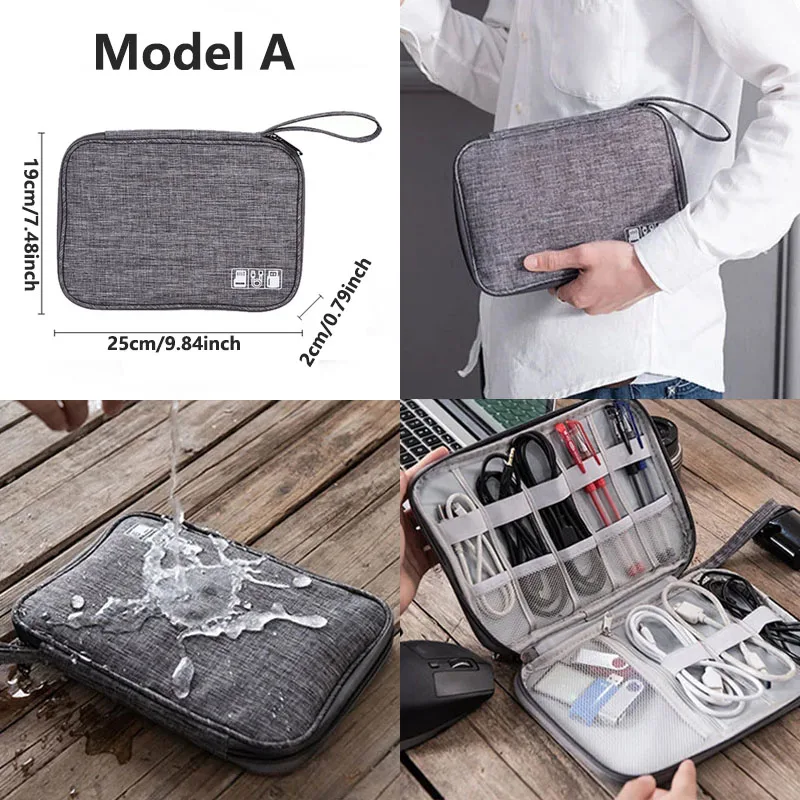 Waterproof Cable Organizer Storage Bag Portable Travel Suitcase Organizer USB Data Line Charger Plug Digital Product Storage Bag