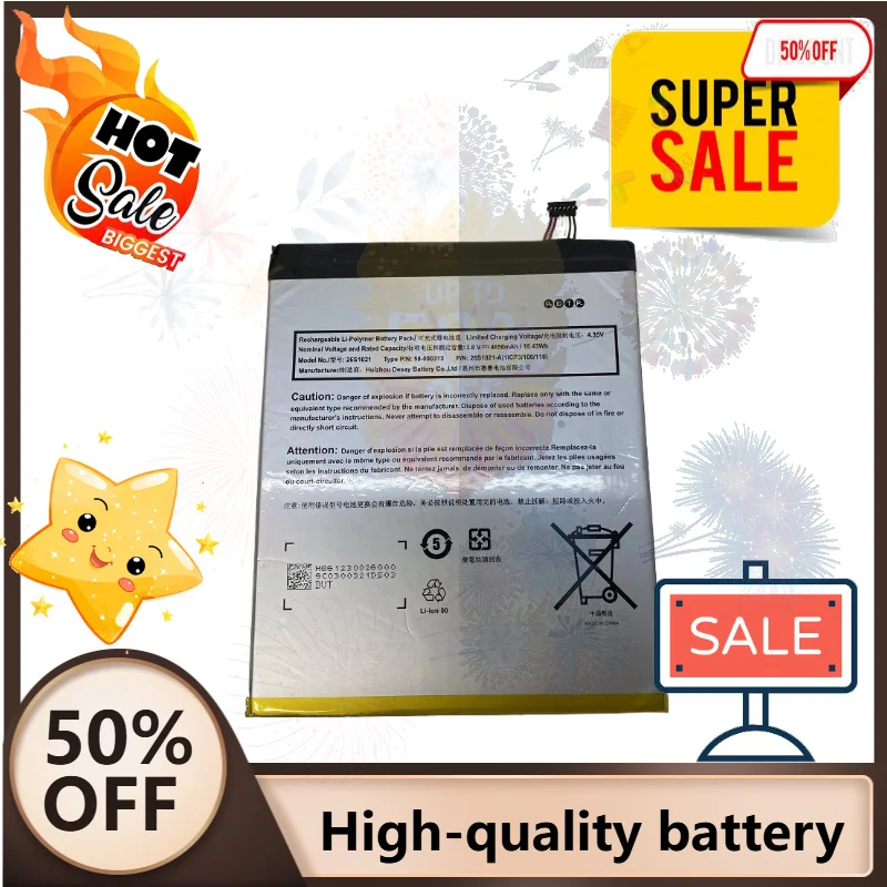SWZY New Battery 26S1021 58-000313 3.8V 4850mAh Tablet Battery For Amazon Fire HD 8 (10th Gen-2020) K72LL3 K72LL4