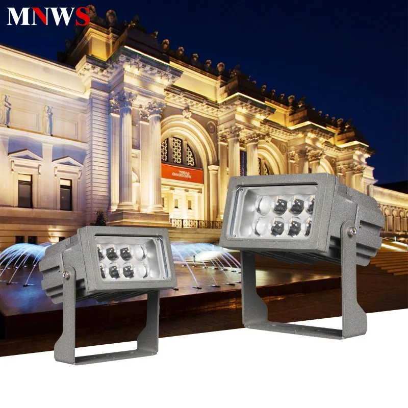 

MNWS Special for Engineering LED Spotlight with Lens Outdoor Waterproof Hotel RGB Stronglight Wall Washing Projection Lamp DC24V