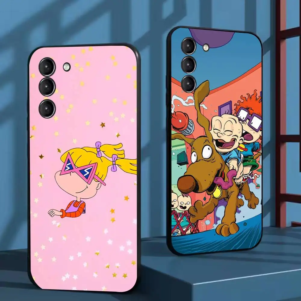 

Rugrat Chuckie Angelica Phone Case For Samsung Galaxy A73,72,51,53,52,71,22,5G,Note,J7,8,9 Soft Black Cover