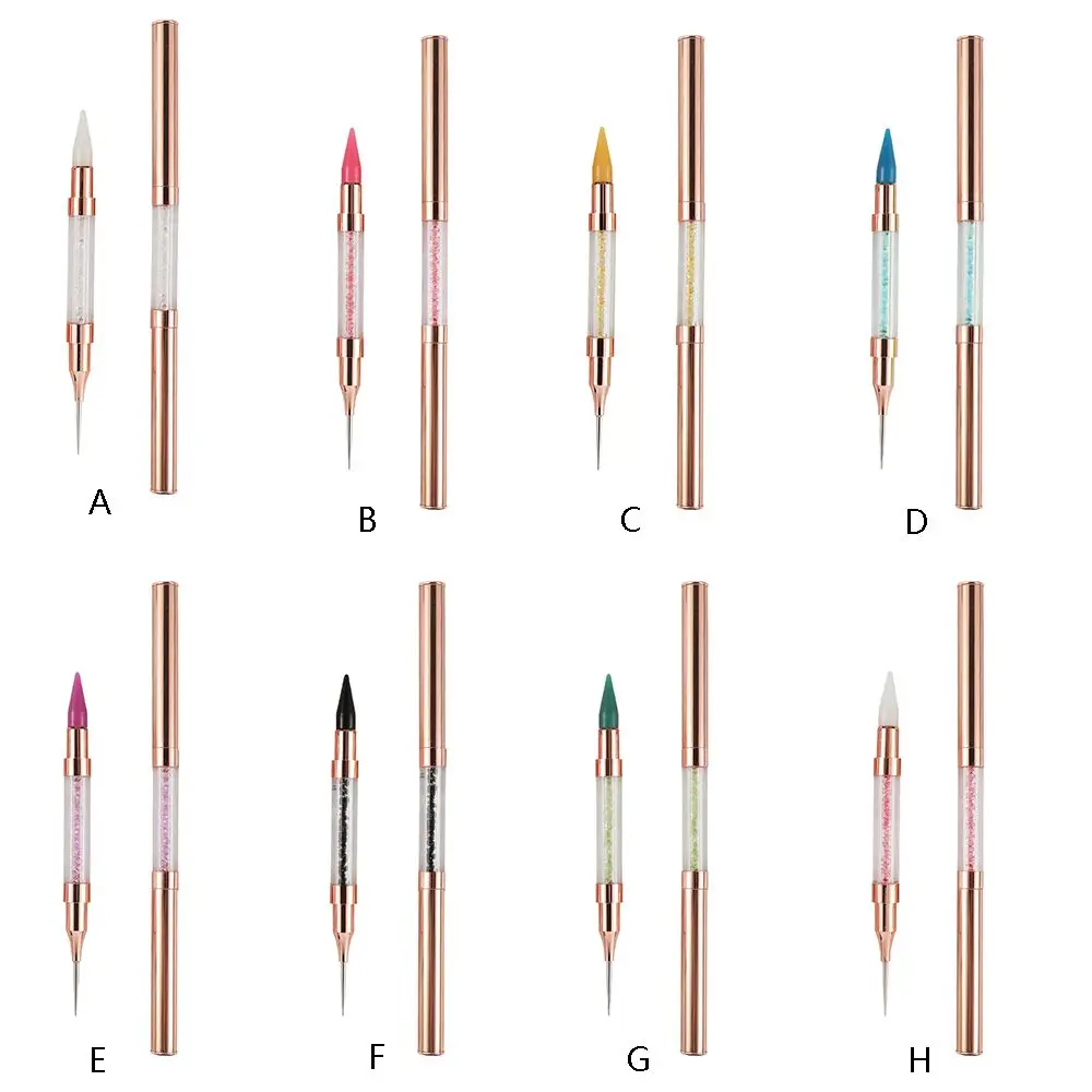 Crystal Wax Head Double Head Nail Pen Unloading Stippling Pen Point Drill Crayons