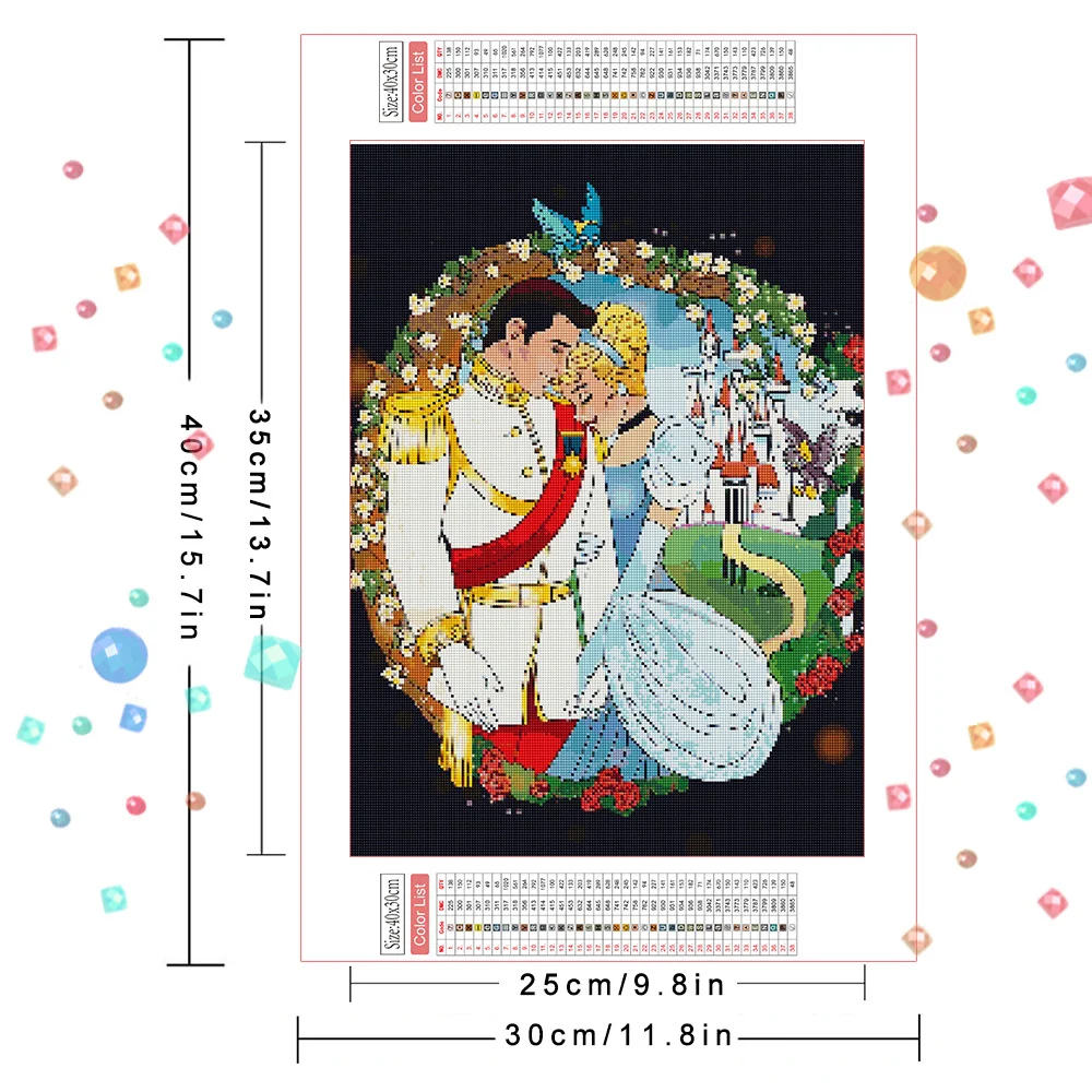 Disney Diamond Painting Cinderella Ariel Princess Embroidery Cross Stitch Jasmine Belle Mosaic Rhinestones Handmade Gift