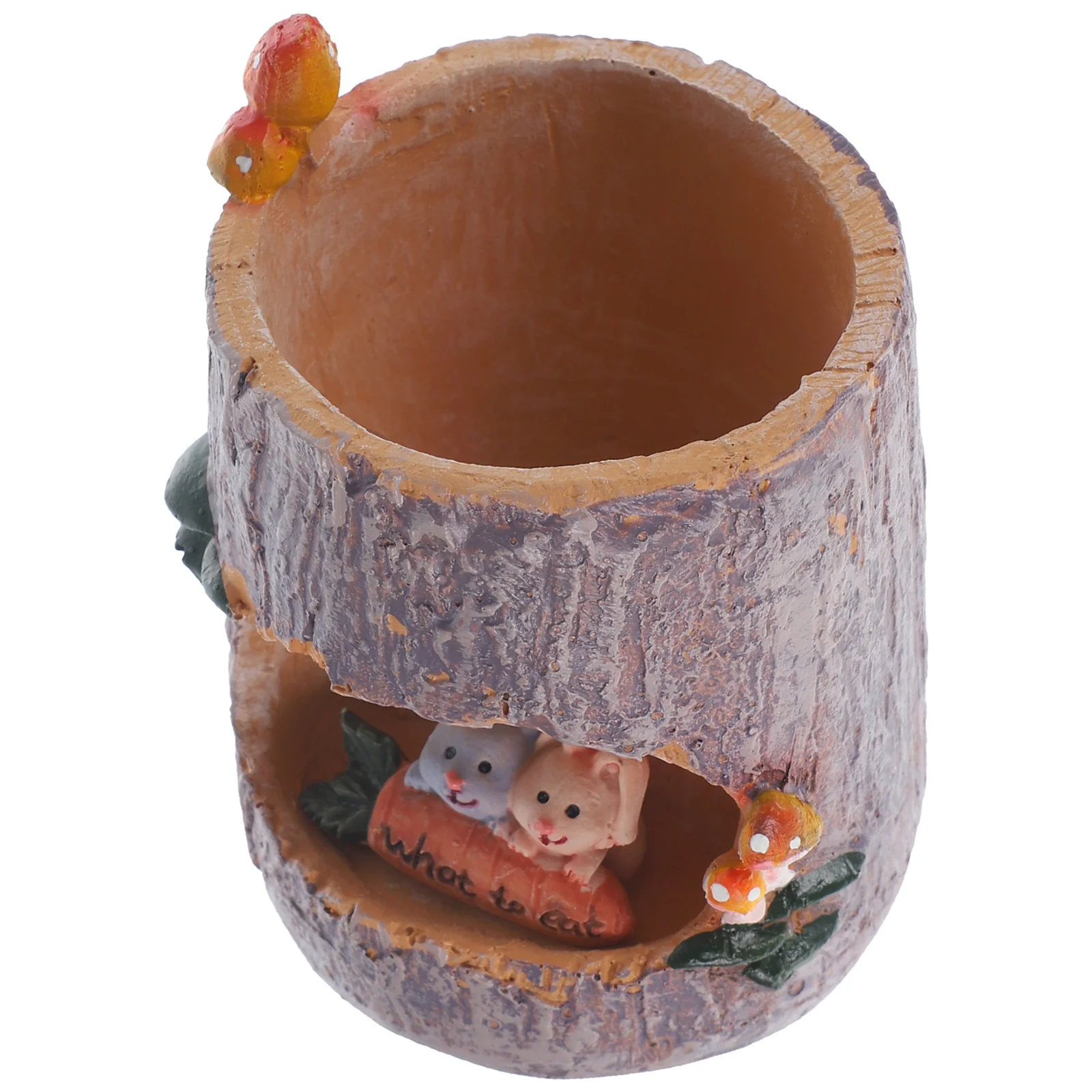 

Resin Hollow Tree Flower Pot For Succulents Indoor Outdoor Garden Decor Planter Box Fairy Terrarium Bonsai Trough Bed Storage