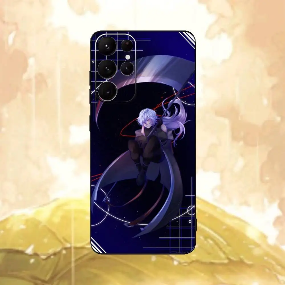 Una data con la custodia per telefono D-Death per Samsung S25,24,23,22,30,21,10,9,Ultra,Plus,Lite Soft Black Case