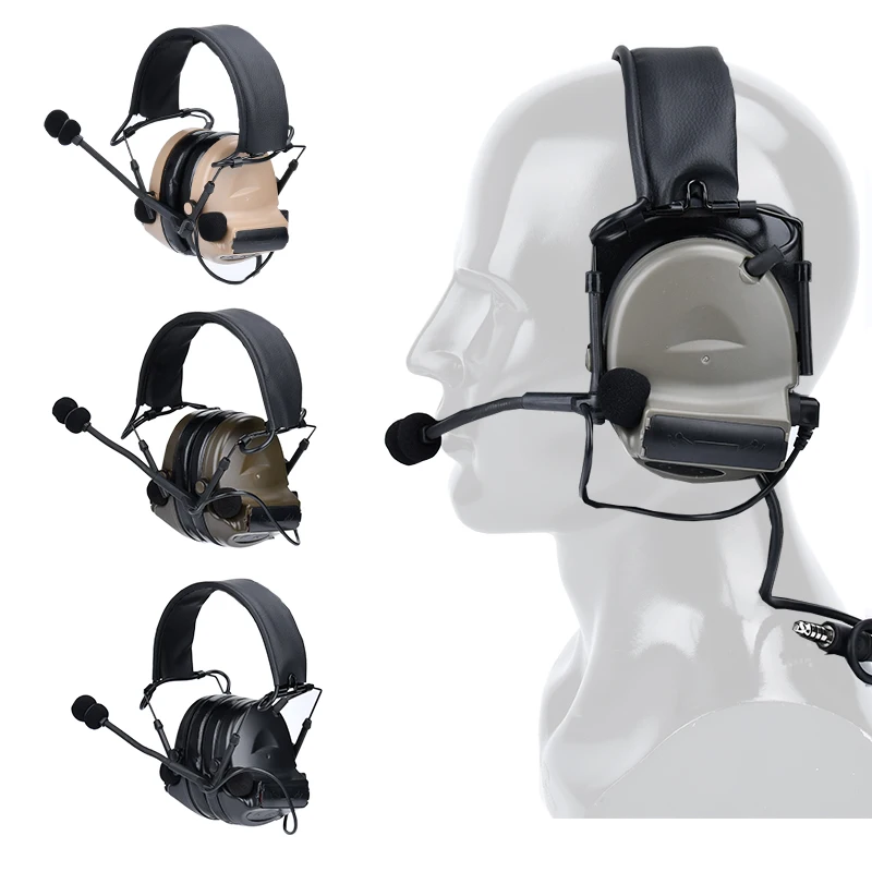 Wadsn civil c2 comtac ii headset kommunikation jagd kopfhörer kenwood u94 ptt kopfhörer outdoor keine geräusch reduzierung funktion