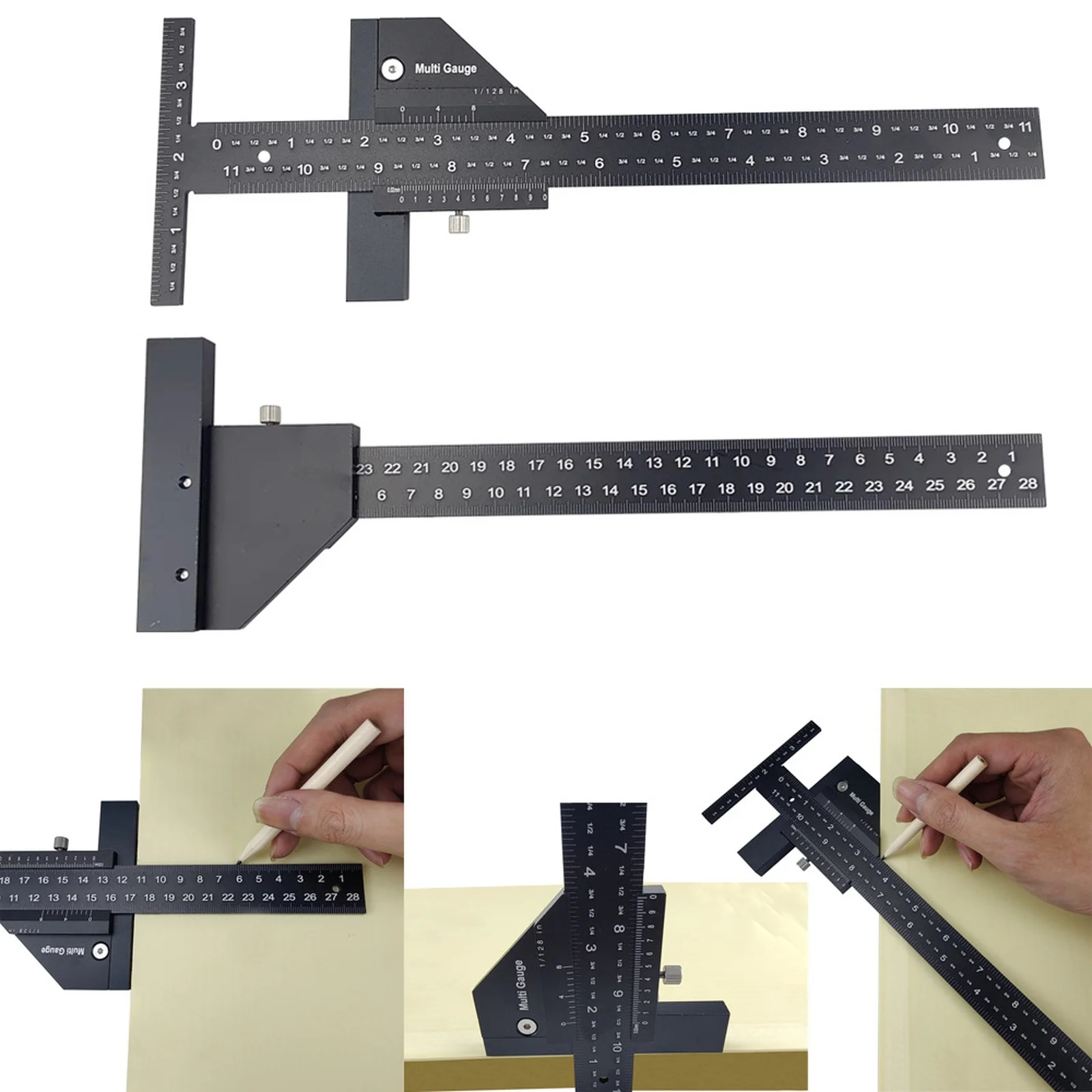 Practical Woodworking Ruler Multi Functional Measuring Tool Provide Accurate Measure Data High Quality Material Ruler Caliper