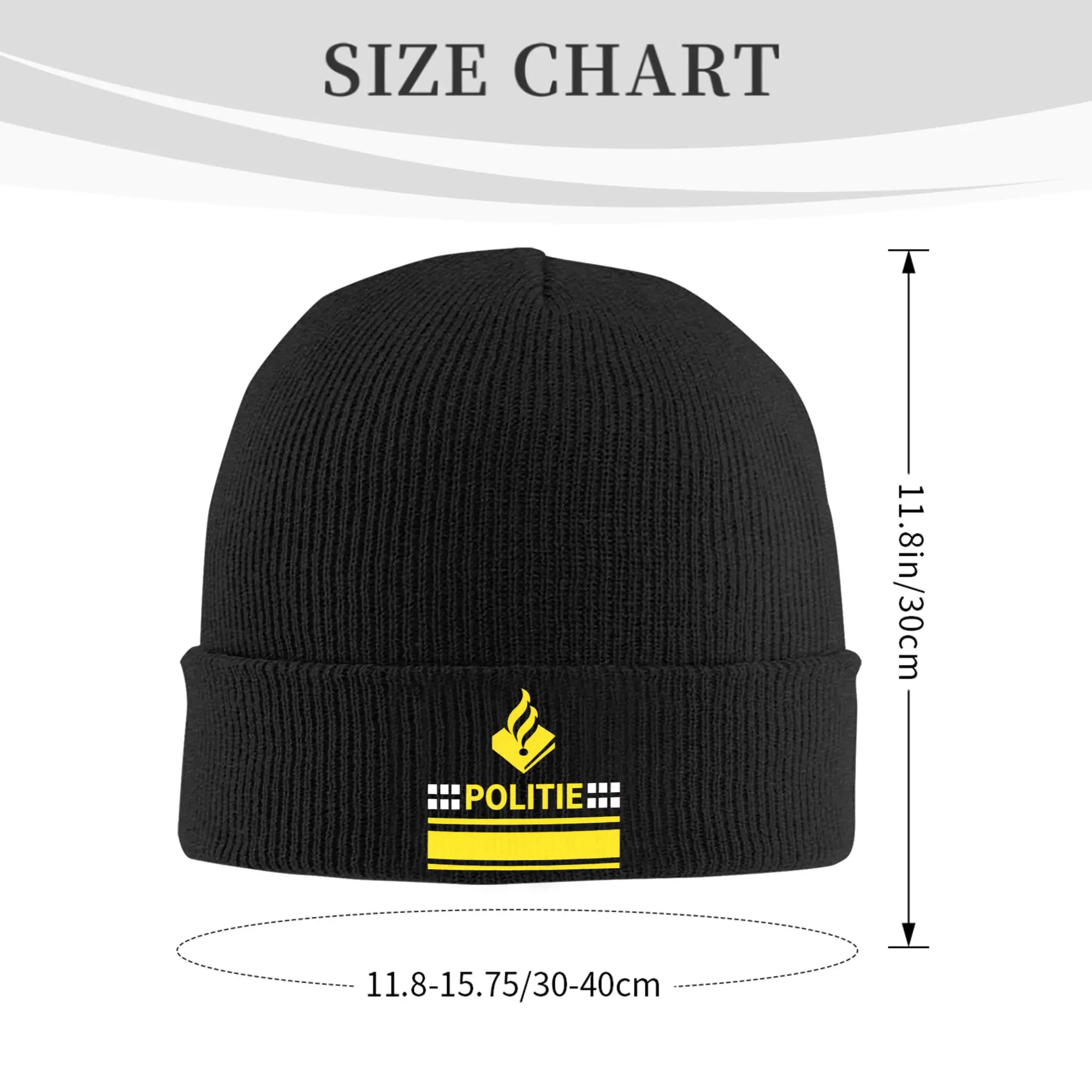 Netherlands National Police Arrestatieteam POLITIE 2 Knitted Caps for Women Men Beanies Autumn Winter Hat Acrylic  Warm Caps