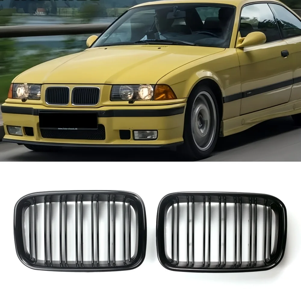 Rejilla negra E36 ABS, capó delantero de repuesto, parrilla de riñón para BMW E36 1992-1996, BMW 318i 323i 325i 320i 328i