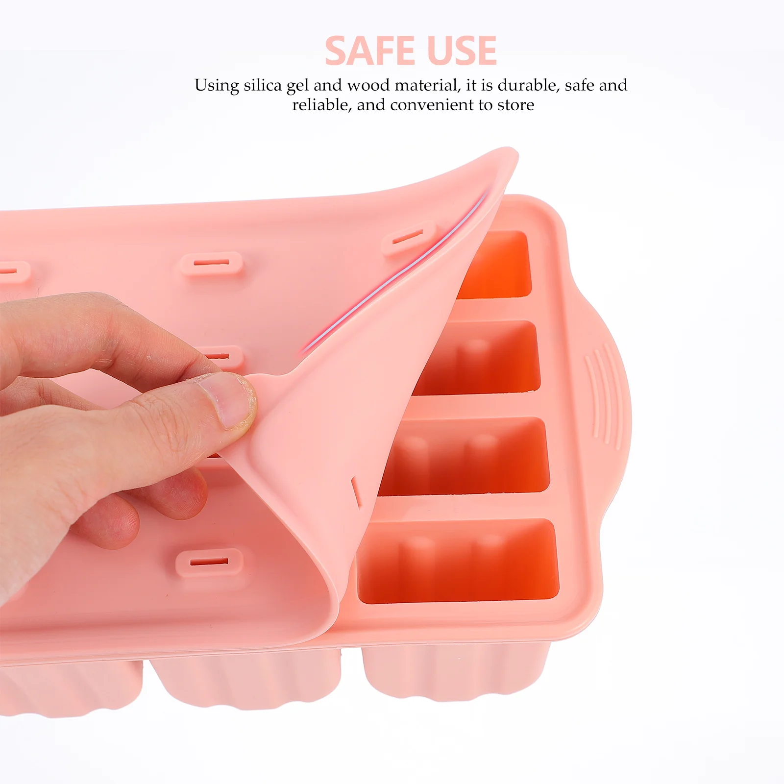

Ice Cream Mold Silicone Wood Material Easy Clean Diy Popsicle Maker Yogurt Tool Ice Cream Making Mold