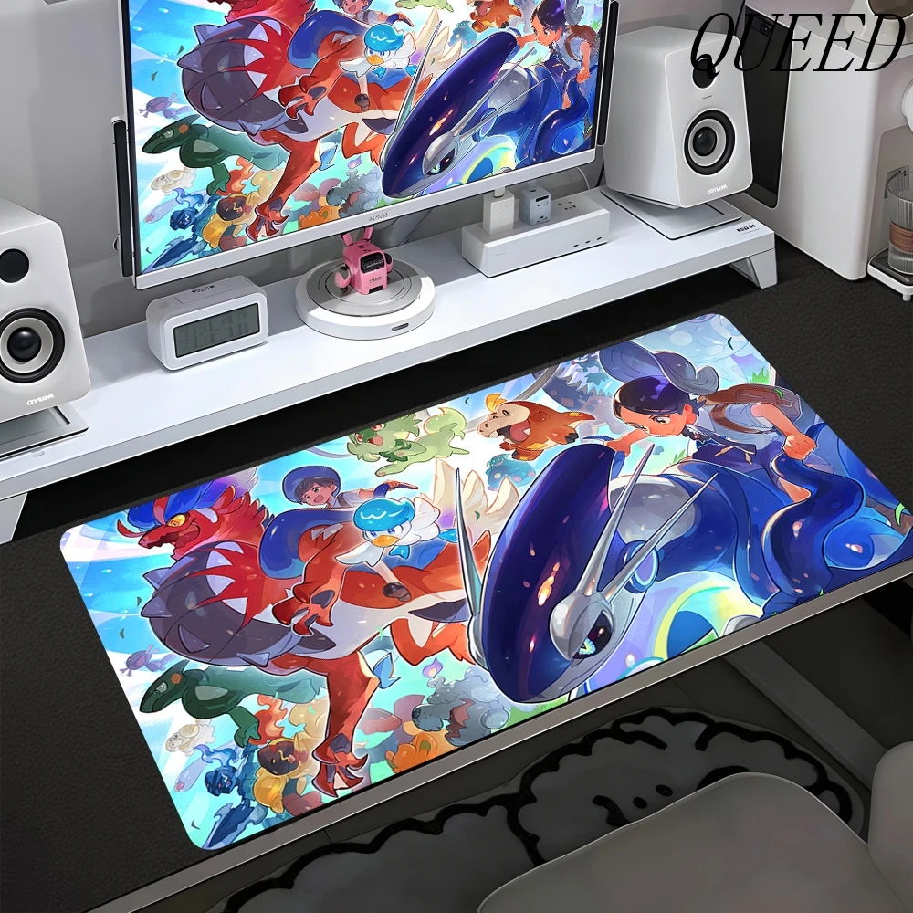 Desk Mat P-pokemon Cute Gaming Mouse Pad Large Non-slip Mousepad PC Gamer Desktop Decoration HD Office Mouse Mat PC Accessories view 4