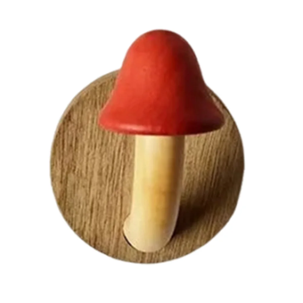 Mushroom Hanger Coat Hook Bedroom Creative Decorative Home Solid Wood Without Punching High Quality Long Lasting
