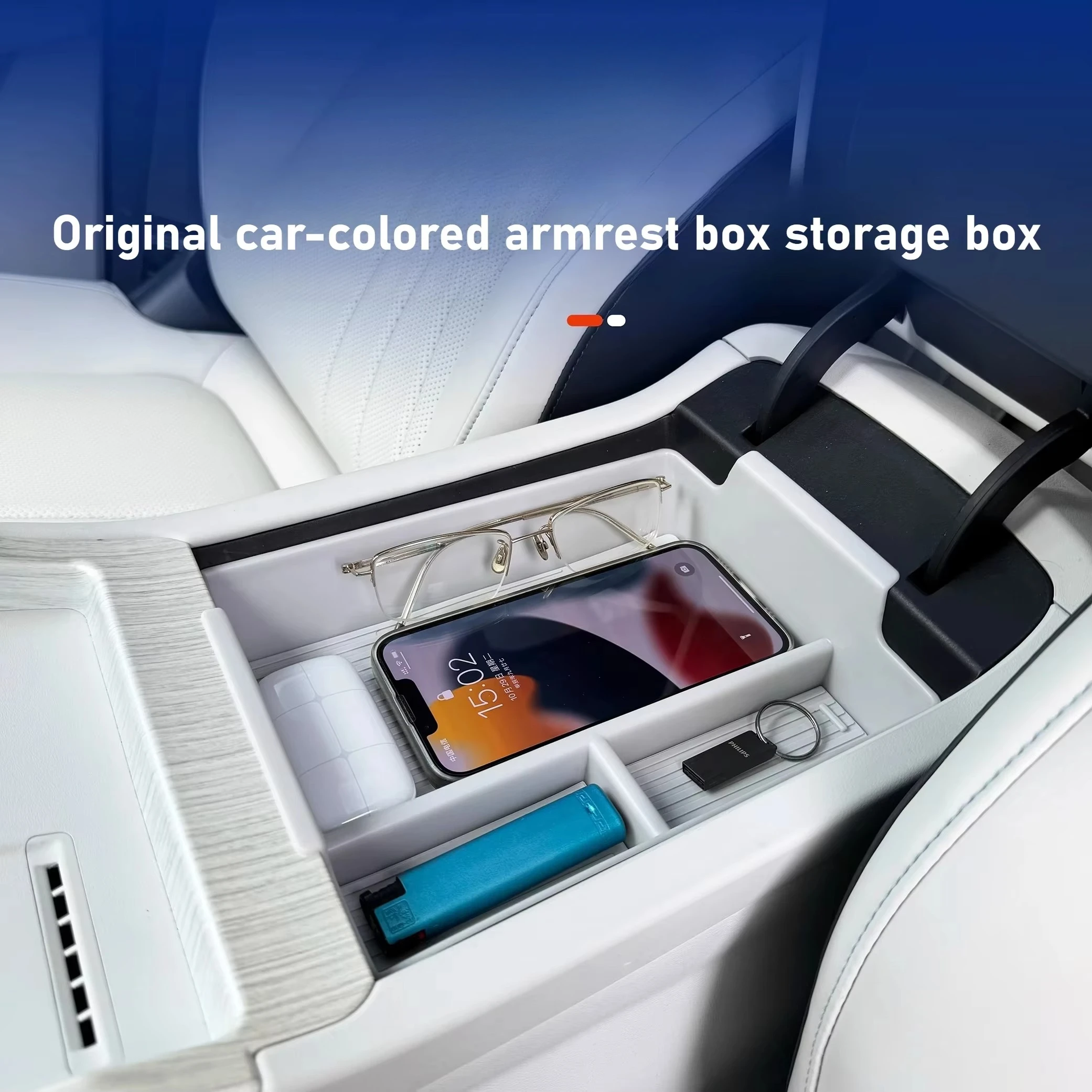 For Geely Galaxy E5 EX5 2024-2026 Central Control Armrest Storage Box Organizing Storage Box Stowing Car Interior Accessories detail image 1