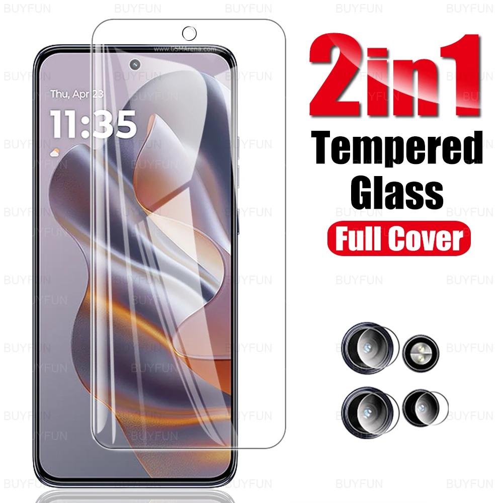 2in1 Tempered Glass & Lens Protect Film For Motorola Edge 50 Neo 2024 6.4 inches Screen Protector Moto Edge50 50Neo Edge50Neo