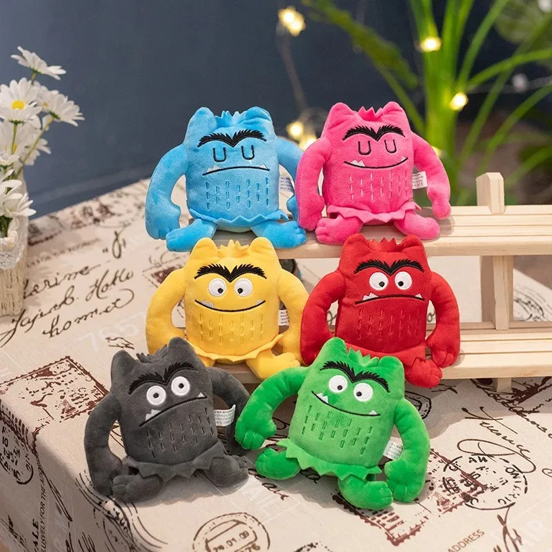 6pcs/set 6 Colors Kawaii The Color Monster Plush Doll Children Monster Color Emotion Plushie Stuffed Toy For Kids Birthday Gifts