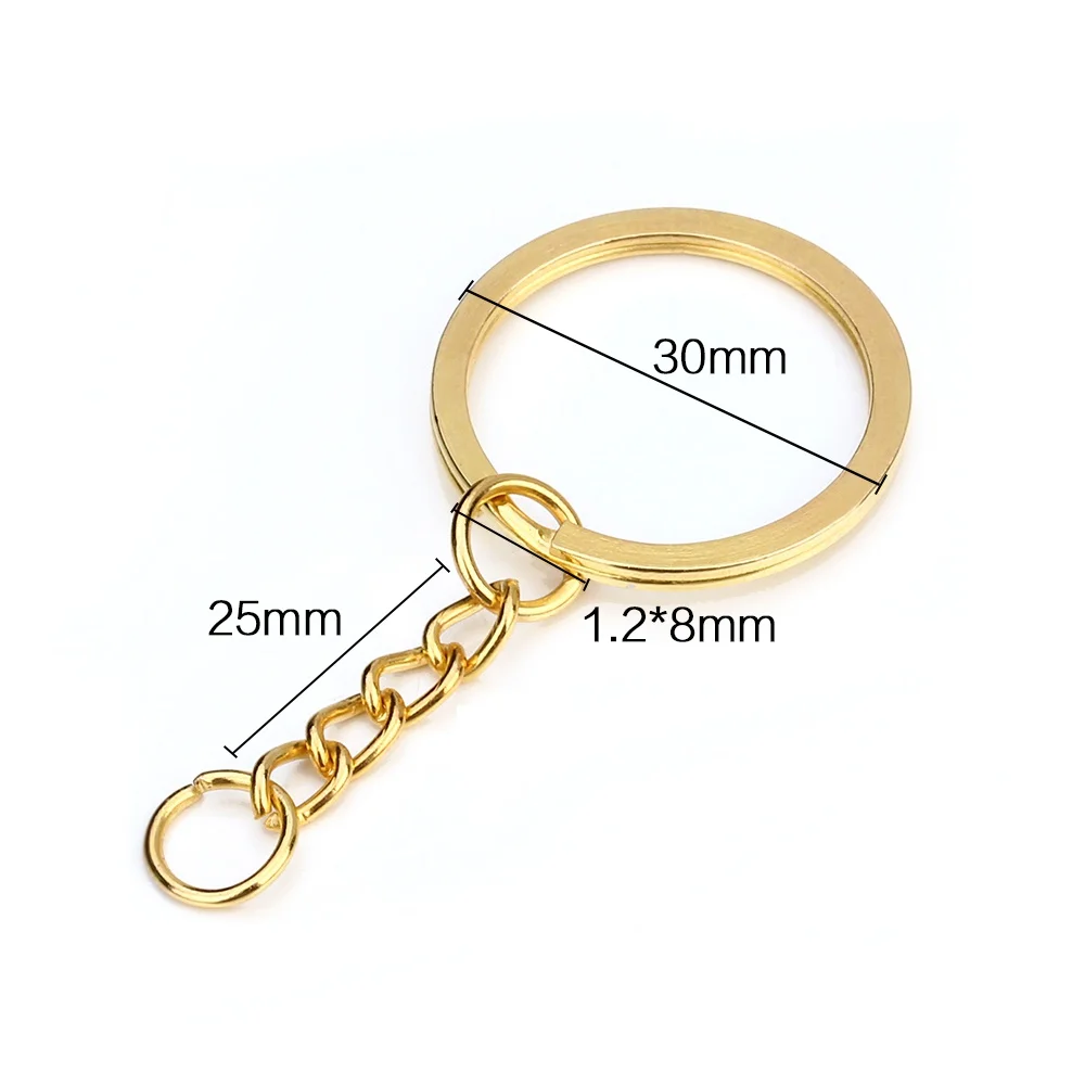 Round Split Key Rings Bulk 30mm 10/30Pcs Metal Keychain DIY Jewelry Making Supplies for Keys Crafts Accessories Jewelry Supplies