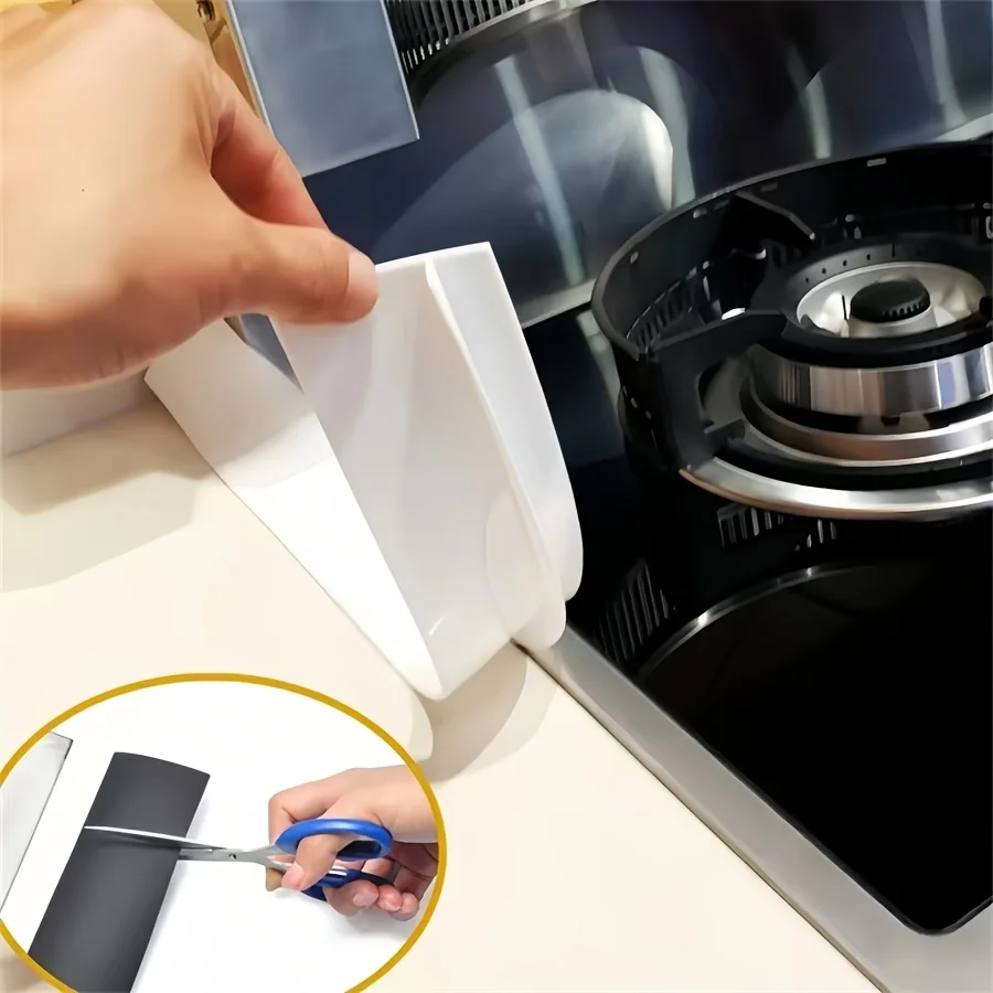 Kitchen Gap Sealing Strip Silicone Gas Stove Sealing Strip Anti-Oil Anti-Stain Strip Seal Insert Tape Waterproof Sealing Covers