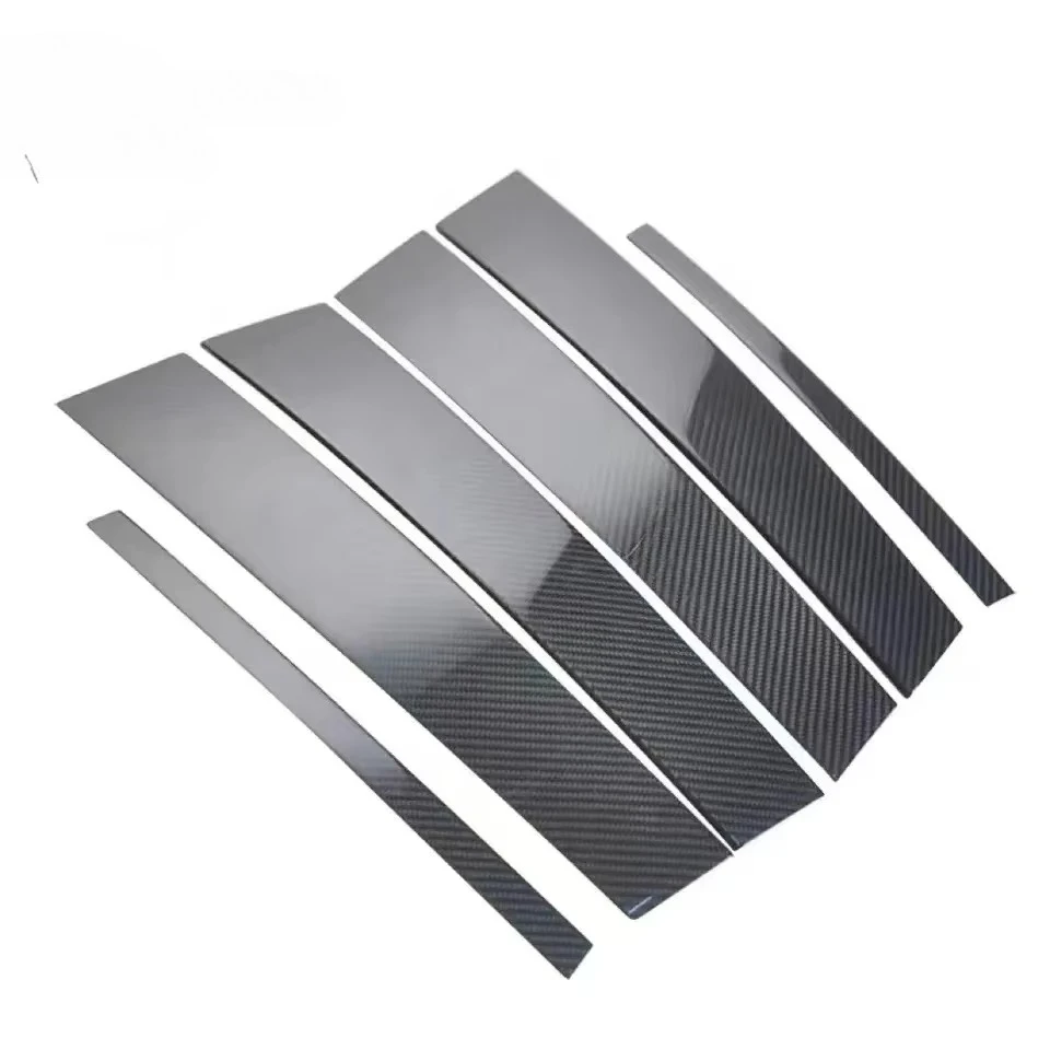 

Наклейки на углеродную стойку для Infiniti Q50 2014+ G37 седан, центральные стойки из настоящего углеродного волокна a B C, 6 шт.