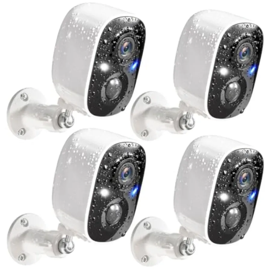 Wireless Outdoor Security Cameras 4 Pack 2K
