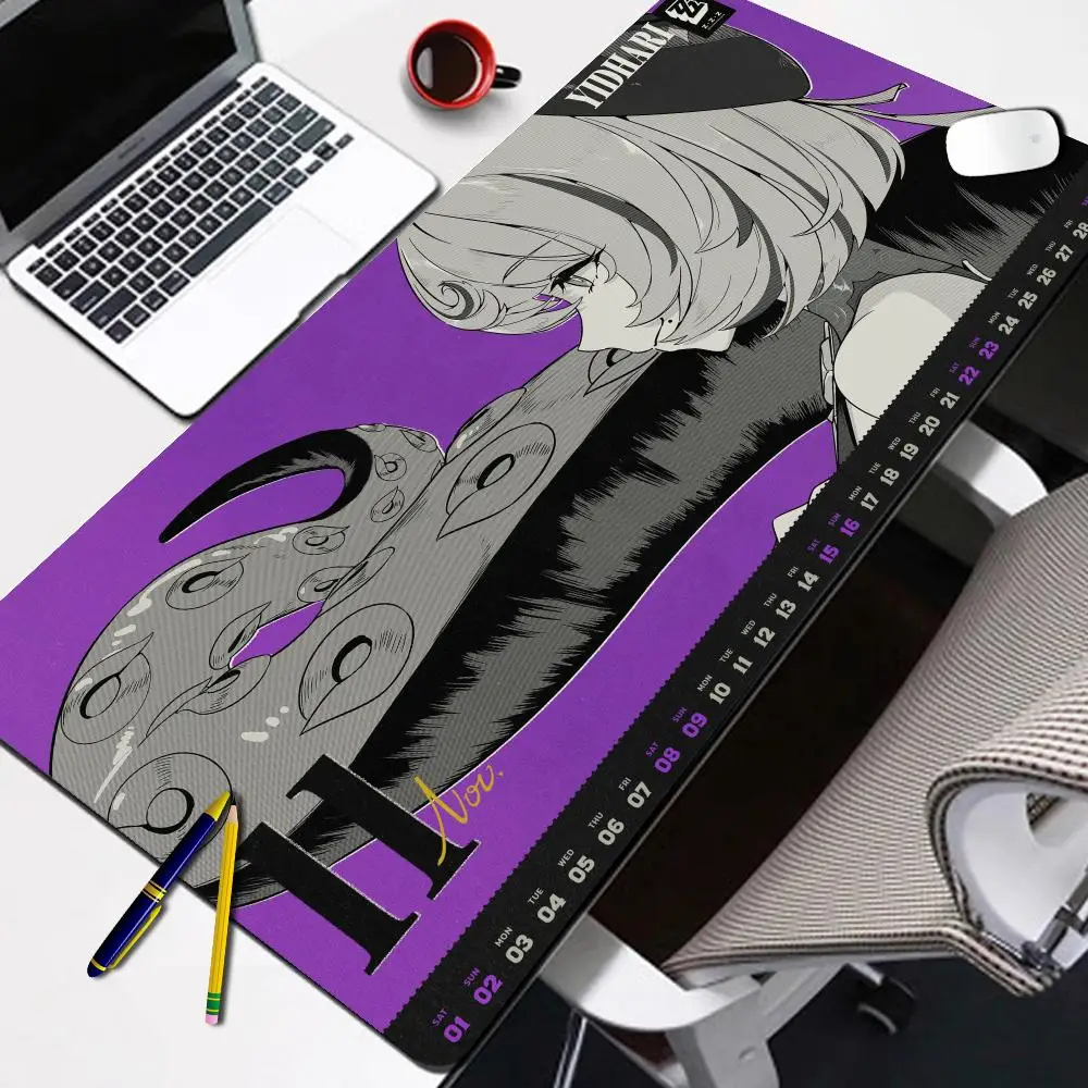 HYBXAXC Yidhari Ye Ellen Joe ‌Mouse Pad Anime Girl ZZZ Zenless Zone Zero Gaming XXL PC Keyboard HD Printing Overlock Desk Mat