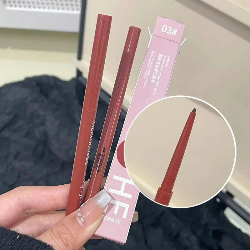 10 Farben Eyeliner-Stift, geschmeidig, weinrot, weich, hochpigmentiert, wasserfest, matt, Aegyosal Lying Silkworm Augen-Make-up – Detail 6