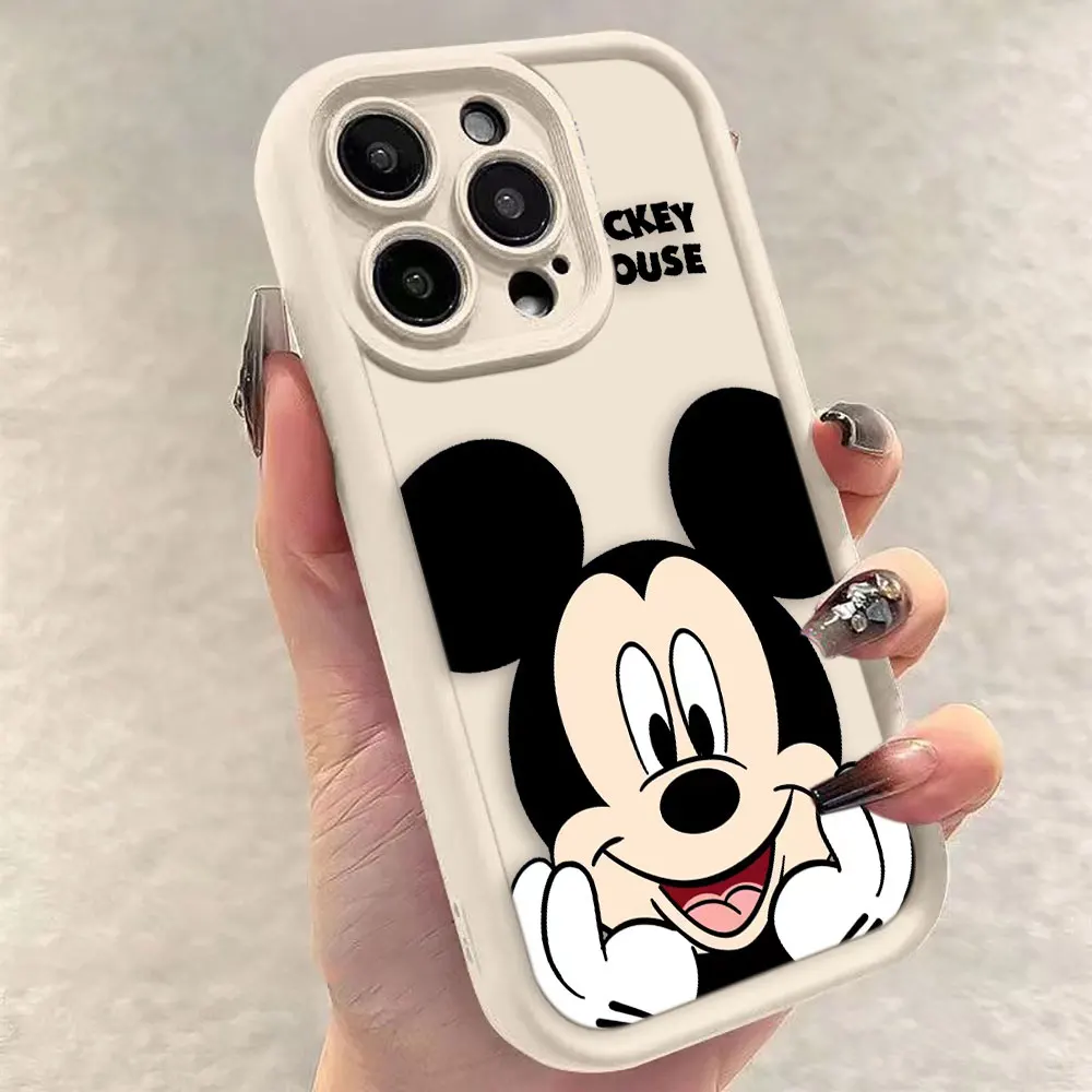 Cartoon Cute Mickey Mouse Phone Case For VIVO Y15S Y17 Y19 Y20 Y21 Y22S Y27 Y28 Y35 Y36 Y50 Y51 Y72 Y75 Y76 Y77 Y78 4G 5G Case