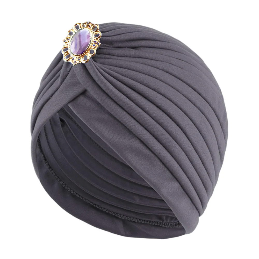 Casual Twist Retro Ethnic Turban Hat Turban Headbands Accessory Indian Hat Headwear Chemotherapy Cap Women