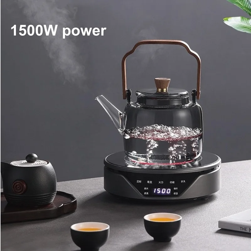110V/220V Multifunction Electric Ceramic Stove Timing Coffee Heating Furnace 4 Gear Electric Hot Plate Portable Tea Stove 1500W