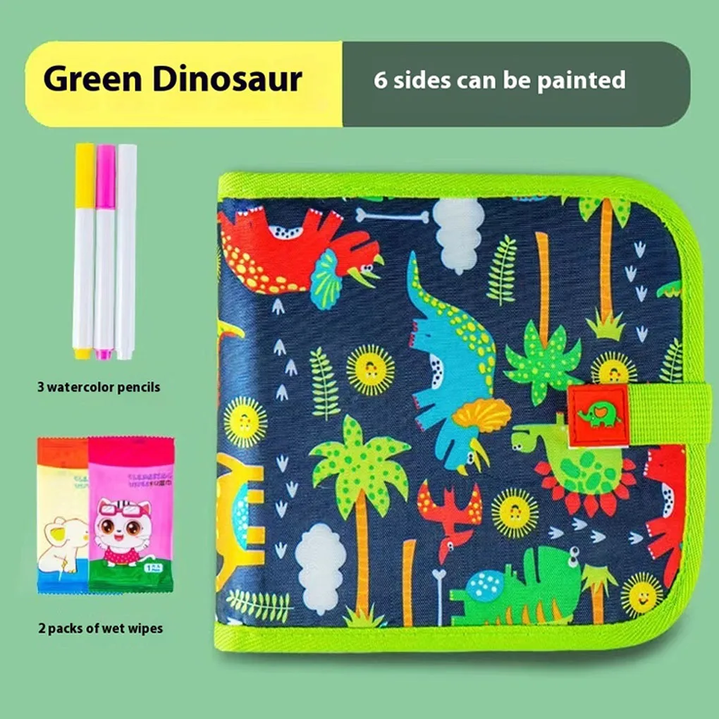 Reusable Drawing Pads with 12 Watercolor Pens Erasable Doodle Book for KidsToddlers Toys Writing Painting Set Preschool Toy