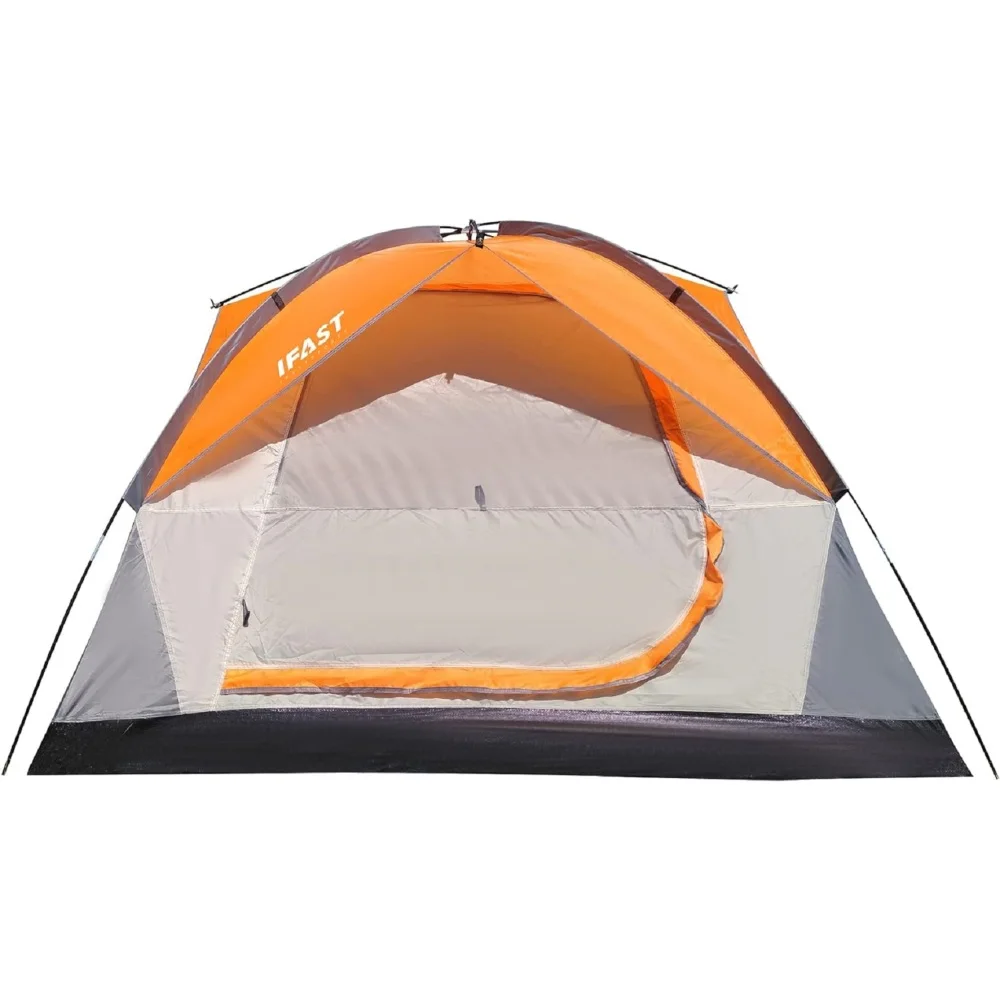 Orange Waterproof Beach Tent, Upgraded Quality, Suitable for Single or Family Camping Trips, Good Ventilation, Portable and Lightweight.