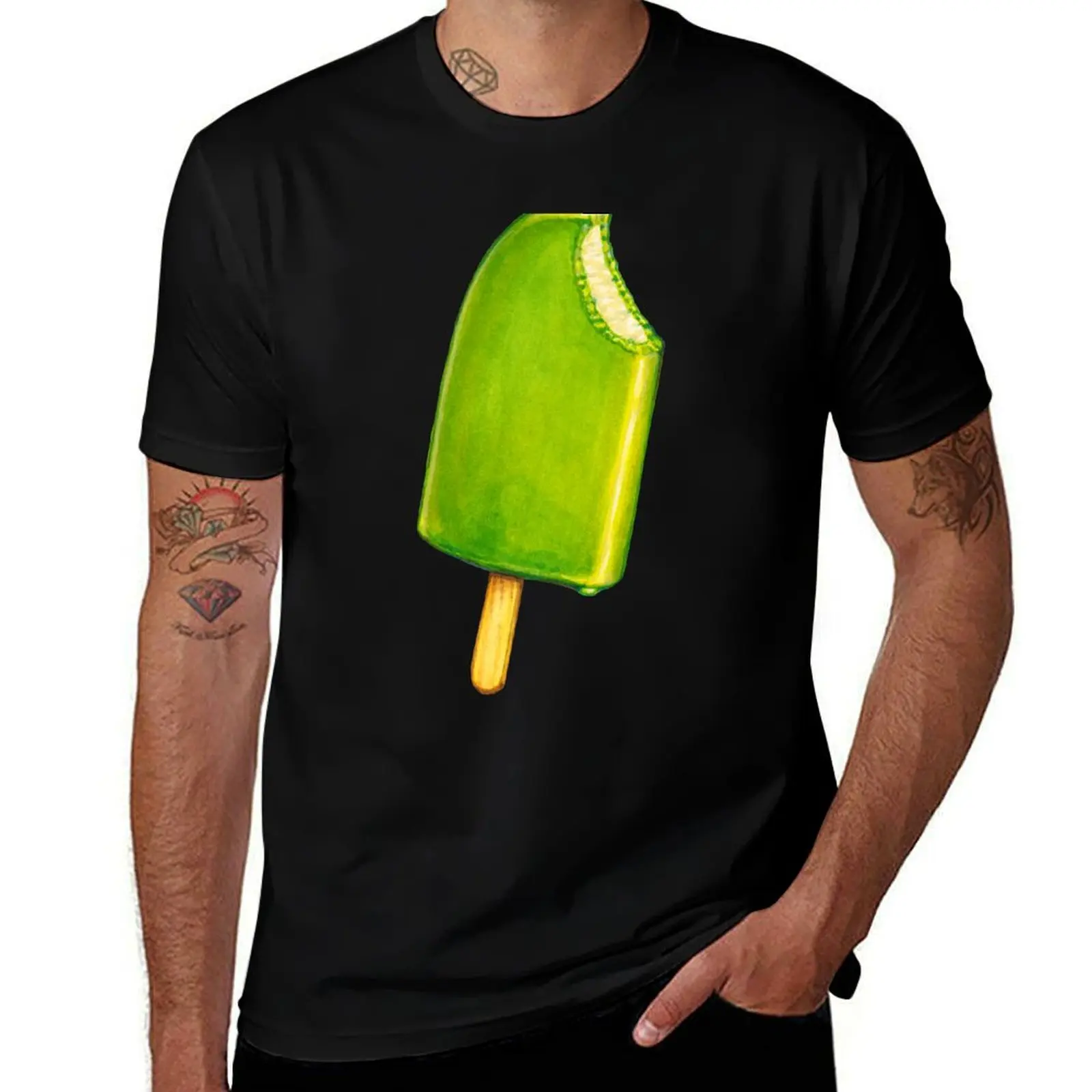 Pine-Lime Splice Pattern T-Shirt t shirts for man graphic vintage T-Shirt