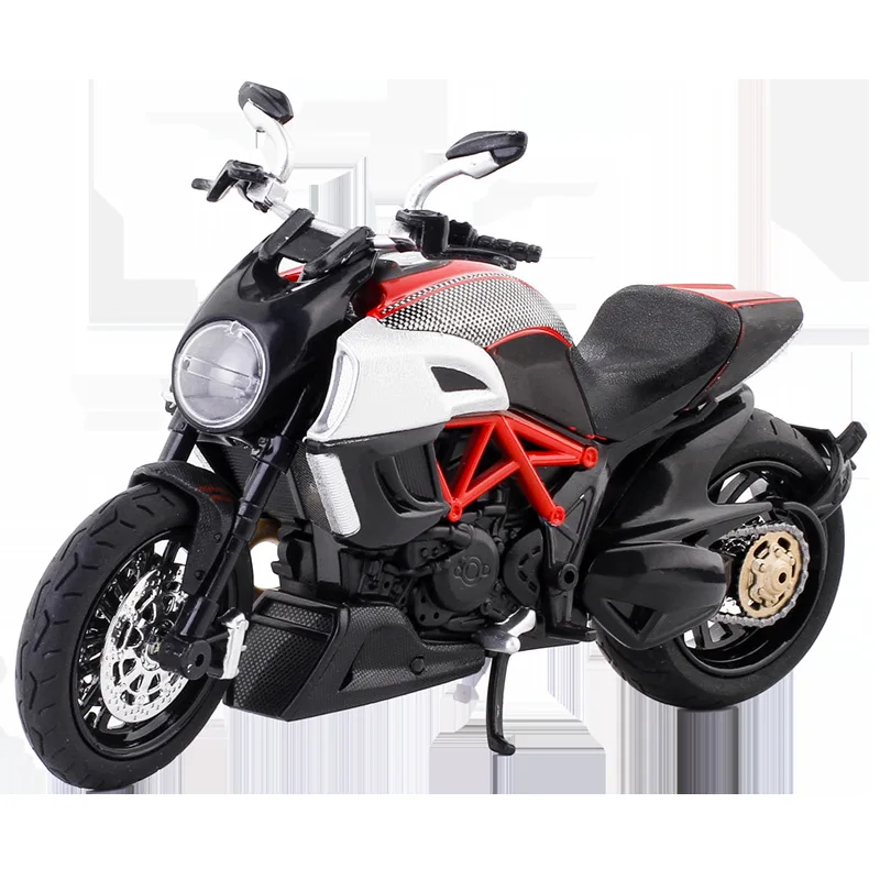 1:12 Ducati Diavel Motorcycle model High Simulation Diecast Metal Alloy Model car Sound Light Collection Kids Toy Gifts ﻿M9