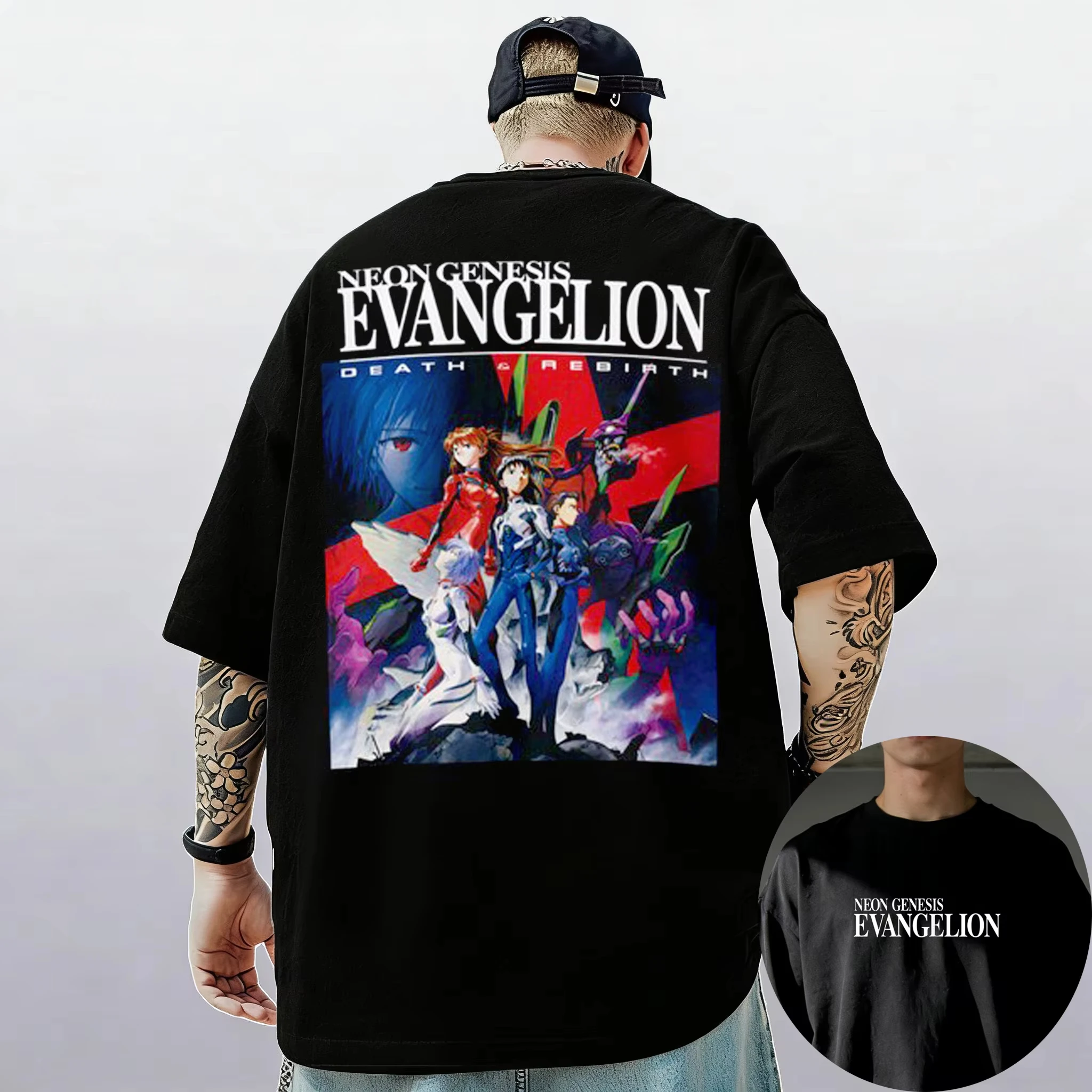 

Neon Genesis Evangelion End of Eva Eye Classic Style Short Sleeve T-shirt Unisex Men Women 2026 Summer Parent-Child Cotton Tee