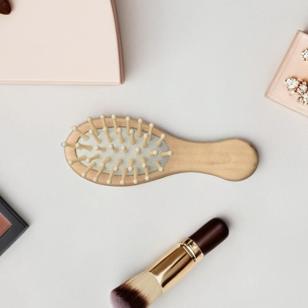 

Wooden Massage Hair Brush with Rubber Cushion Airbag Wooden Massage Comb Combs Scalp Massager Anti-static Bamboo Travel