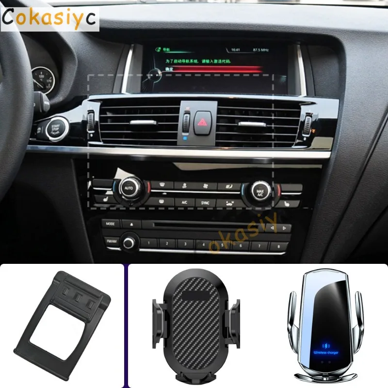 Suporte de Telefone para Carro para BMW X3 F25 2011 2012 2013 2014 2015 2016, Suporte para Celular com Carregamento Sem Fio e Base Fixa Especial