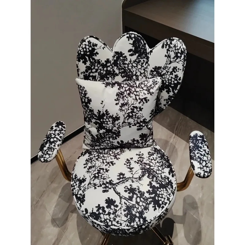 Luxurious Bee-Themed Office Chair Adjustable Swivel Makeup Chair Ergonomic Computer Chair for Home  Bedroom Use