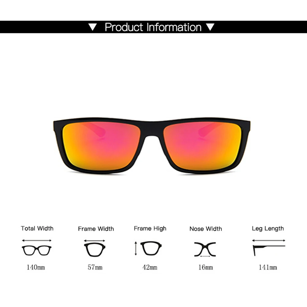 Men Classic Driving Glasses Yellow Lens Square Sun Glasses Anti-glare Night Vision Glasses Women Cycling, Running Eyepiece New