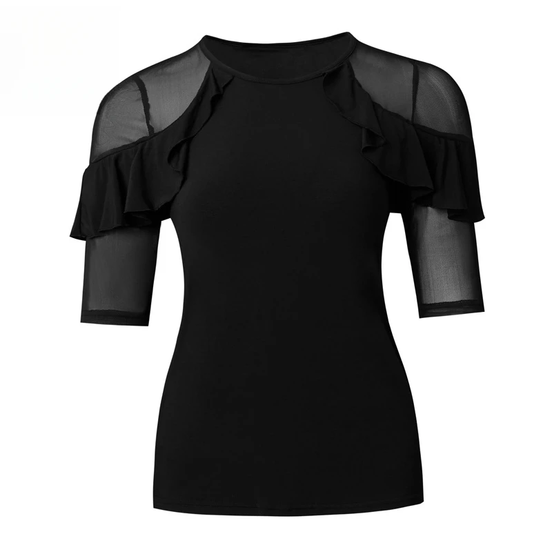 بلوزة صيفية جديدة للرقص اللاتيني للنساء البالغات، ملابس ممارسة الرقص على الطراز الكوبي للرقص على الطراز الكوبي