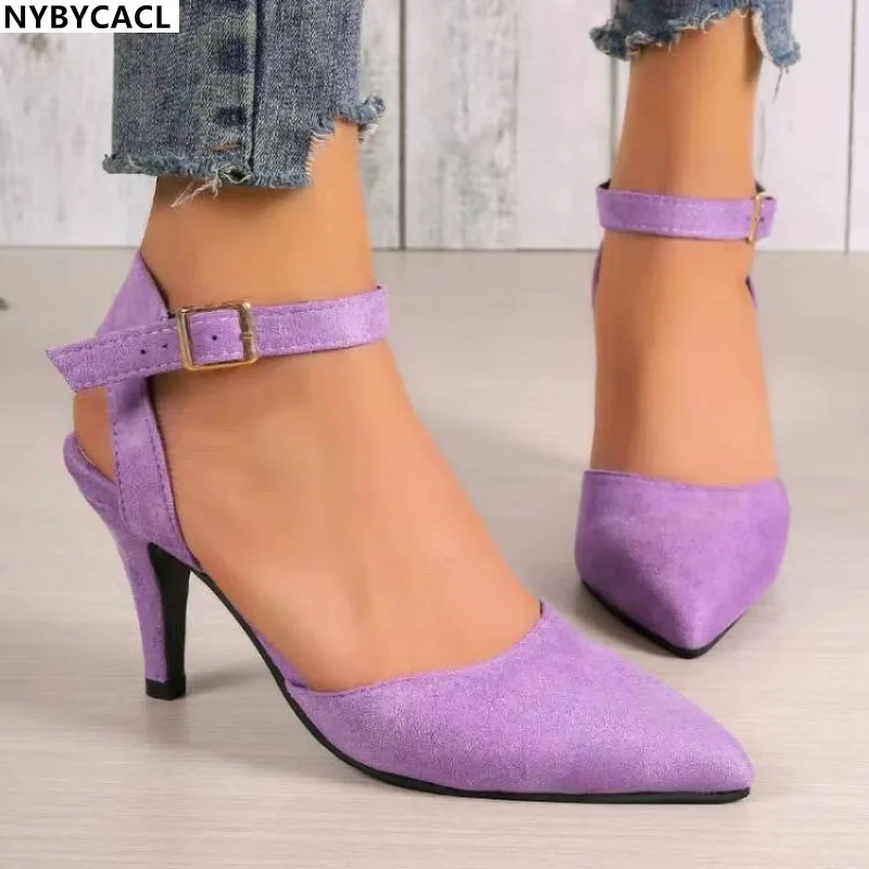 

2024 New Shoes Green Blue Women Pumps Fashion Women Office Shoes Sexy High Heels Silk Stiletto Heels Women Sandals Plus Size 43