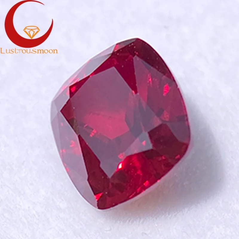 مختبر نمت روبي حمامة الدم الأحمر روبي ممدود وسادة قطع اللون الأحجار الكريمة سحر DIY المواد المتقدمة لصنع المجوهرات امرأة