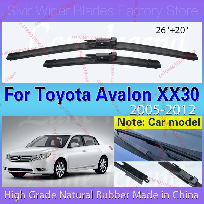 

Car Front Wiper Blades For Toyota Avalon XX30 2005 2006 2007 2008 2009 2010 2011 2012 Windshield Windscreen Window Rain Brush