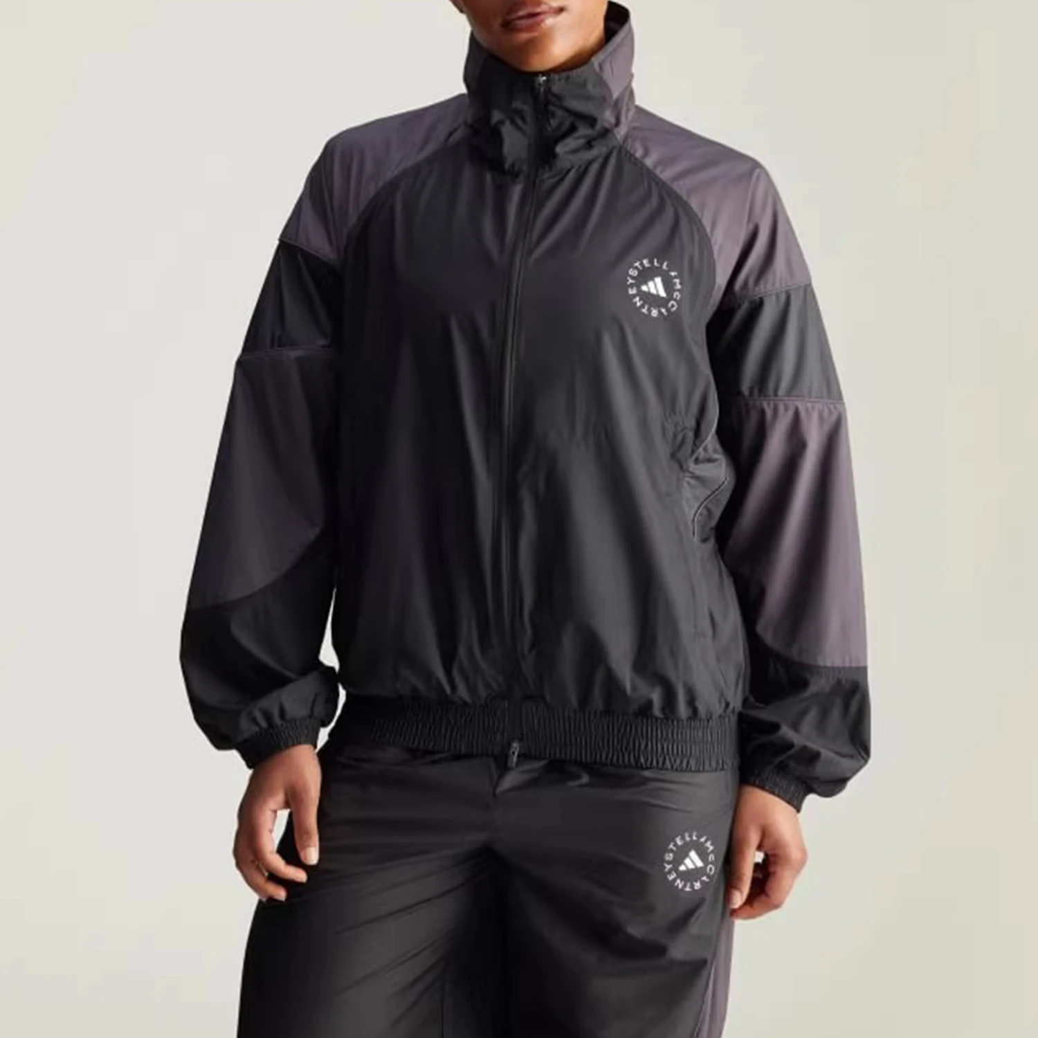 

Adidas genuine genuine Women's Fashion Woven Breathable Sport Stand Collar Jacket JF8728