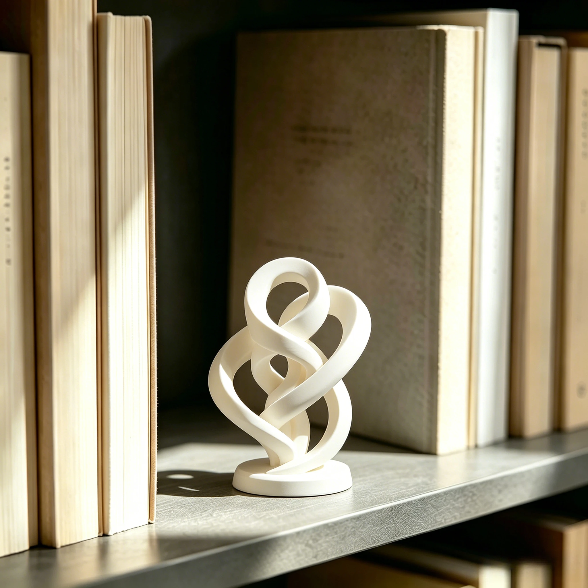 3D Infinity Sculpture Figurine Statue Cute Ornament Decor Gift for Friend Office Desk Bedroom Daily Tabletop Craft Display