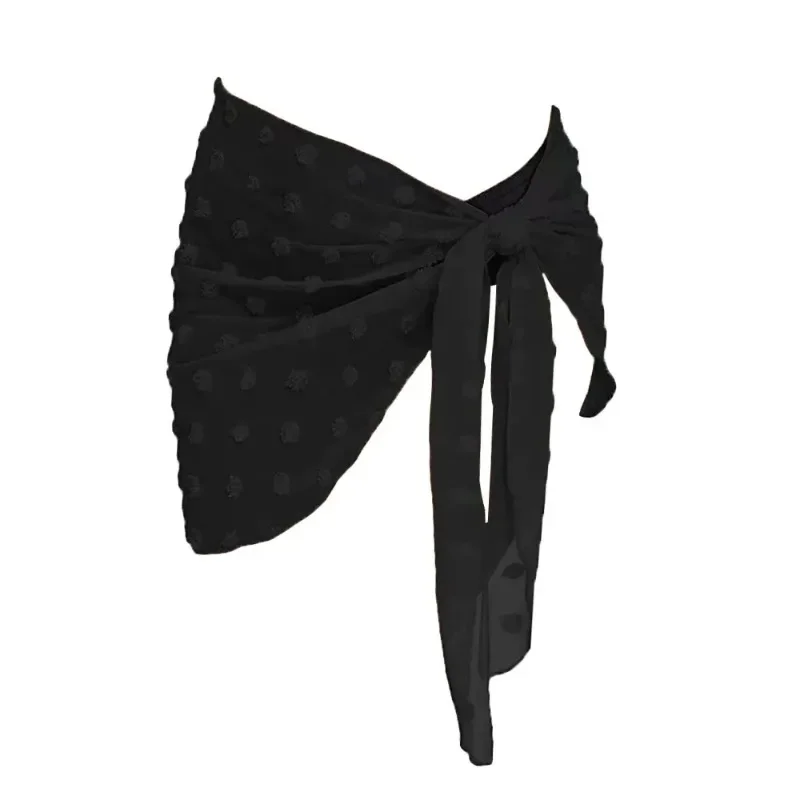 

Короткое пляжное платье из шифона, тонкая и прозрачная ткань, саронг для защиты от солнца, купальник с блузкой DV.