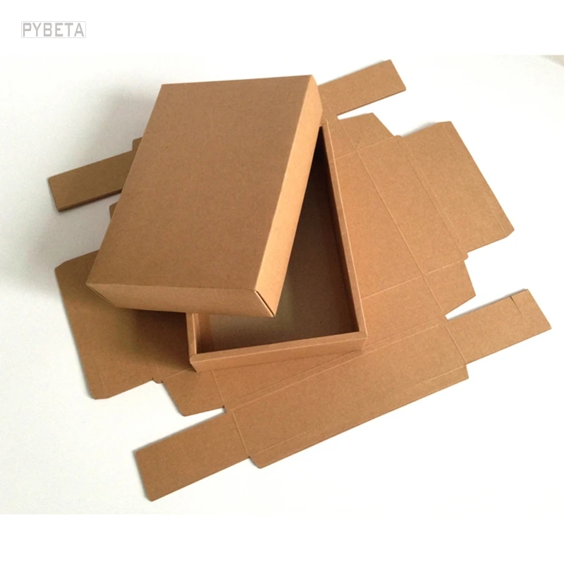 10pcs- big size kraft paper cover box blank tea packaging boxes for silk scarves gift