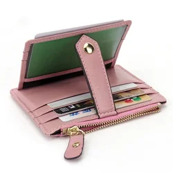 Women Slim Card Holder Wallet Men Mini Wallets Multiple Card Positions Zipper Card Money Holders Vintage Short Women Wallet 지갑