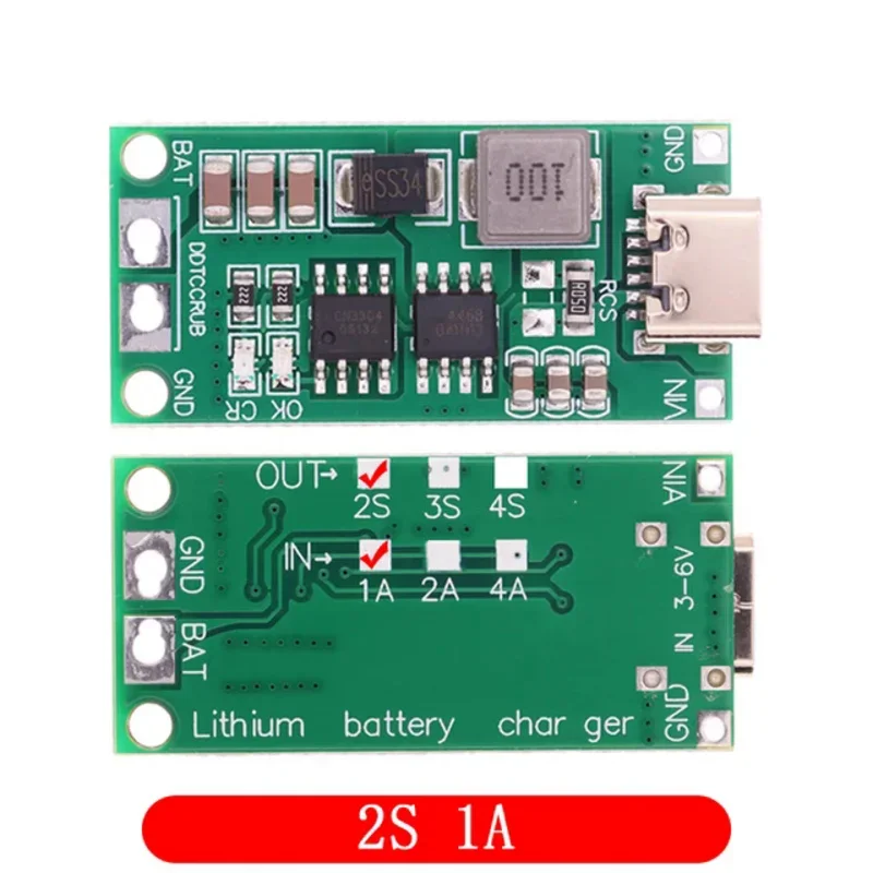 1-10 Uds Multiccellula 2S 3S 4S Tipo C A 8,4 V 12,6 V 16,8 V Elevador LiPo Polímero Li-Ion Cargador 7,4 V 11,1 V 14,8 V 18650